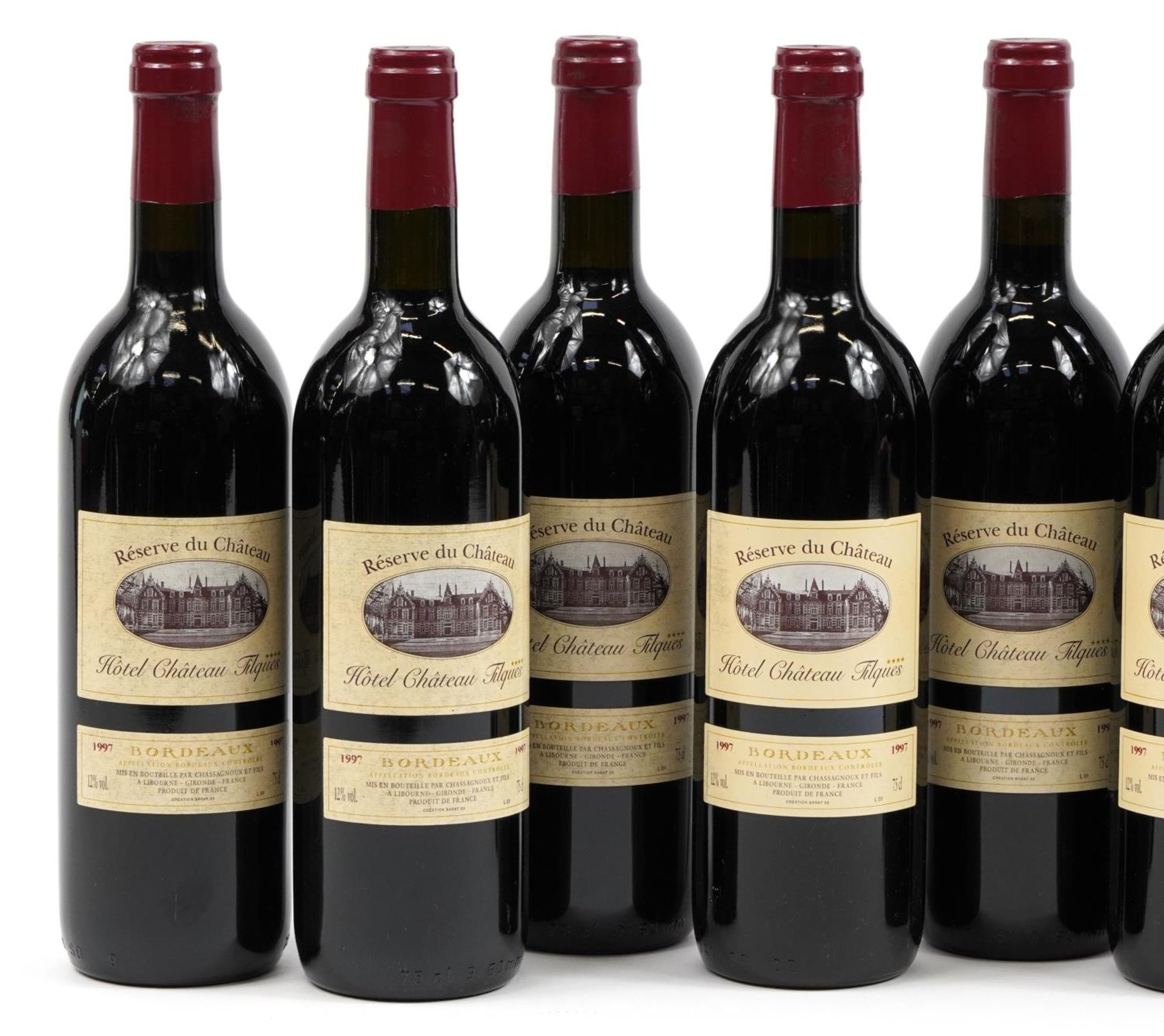 Eight bottles of 1997 Reserve du Chateau Hotel Chateau Tilques red wine - Image 2 of 3