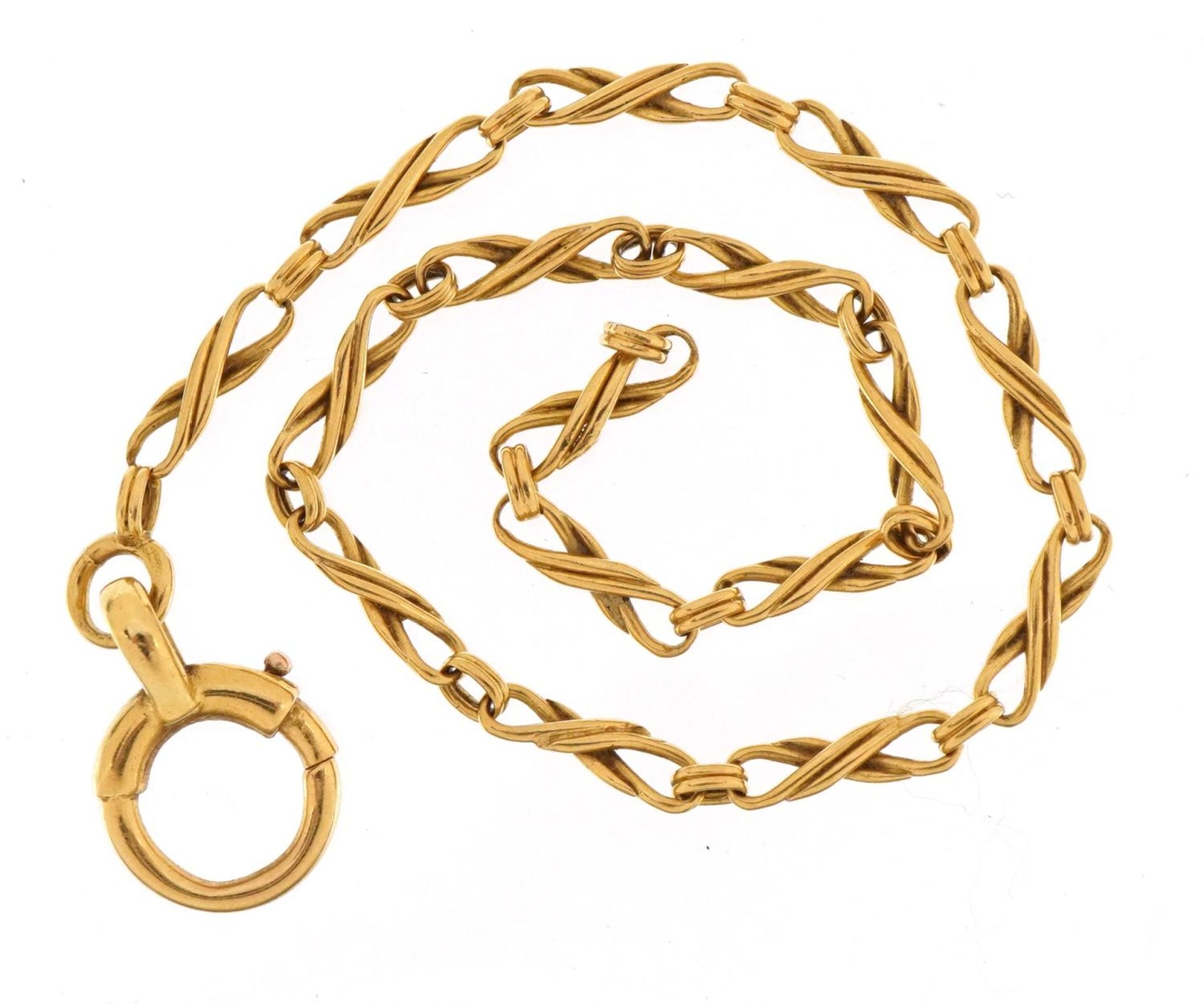 French 18ct gold twisted link bracelet, 21cm in length, 5.5g - Image 2 of 3