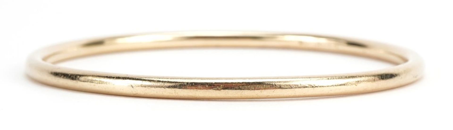 9ct gold bangle, 7.6cm in diameter, 28.5g - Image 2 of 3