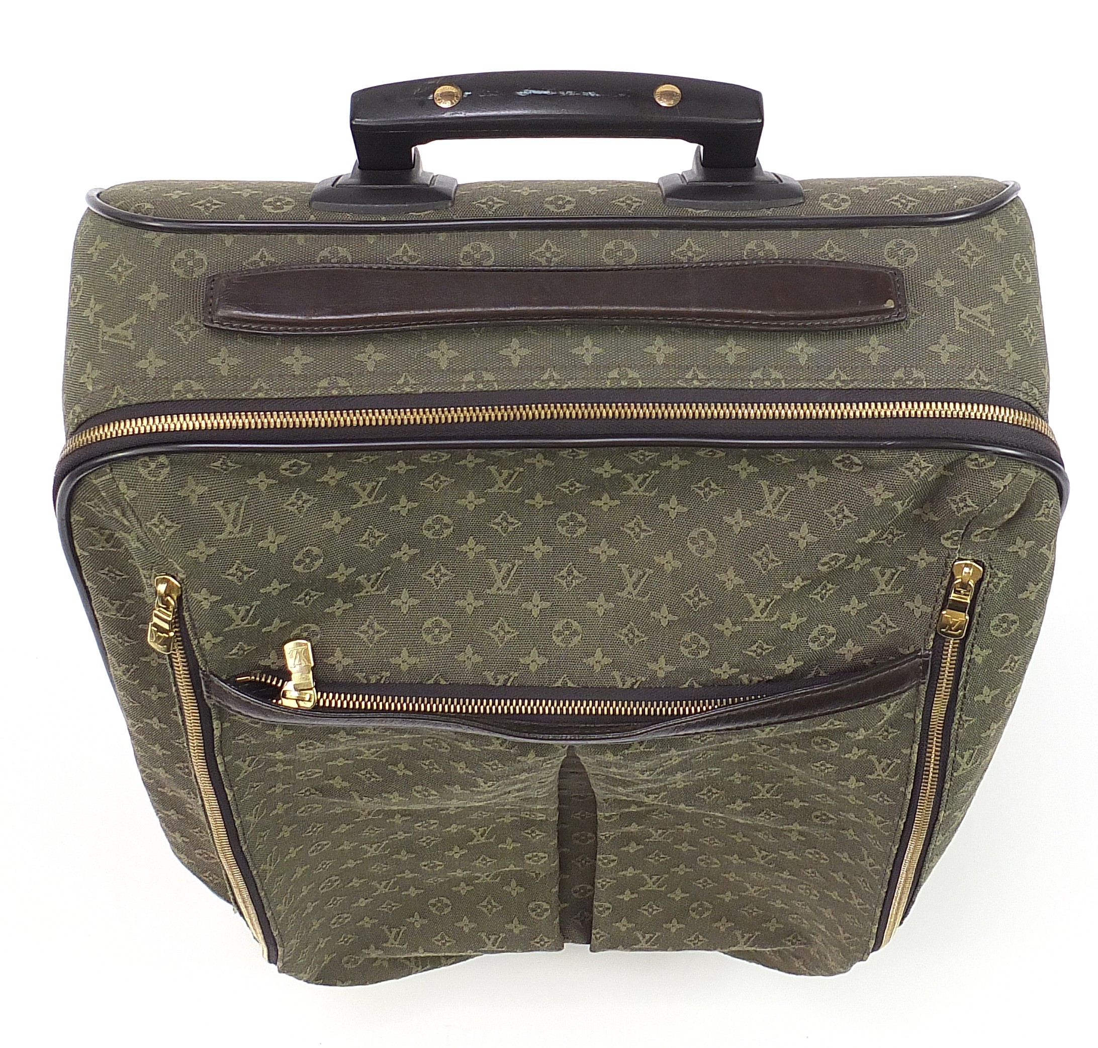 Louis Vuitton Pegase green monogrammed canvas trolley travel suitcase, serial number SP0062, 57cm - Image 4 of 11