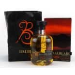 Bottle of Balblair vintage 1989 second release bottle of Highland Single Malt Scotch Whisky with box