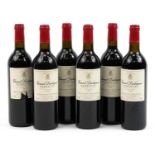 Six bottles of 1995 Grand Dartignac Vieilles Vignes Bergerac red wine