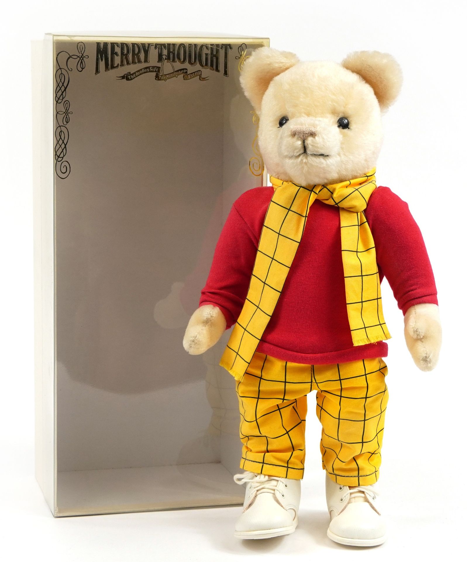 Merrythought special edition Rupert bear with box, 47cm high