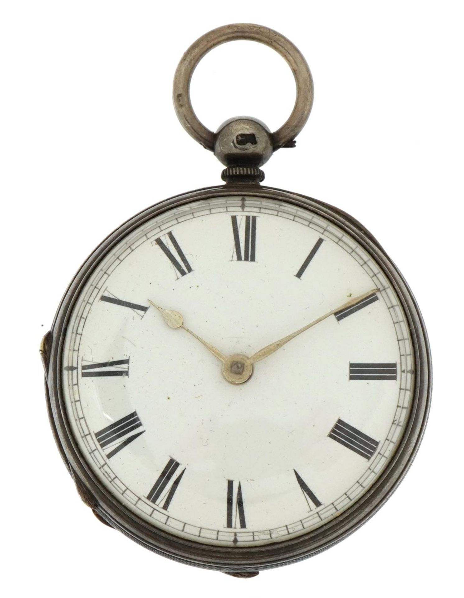 J N O Monkhouse, Victorian silver open face pocket watch, the fusee movement numbered 1023, the case