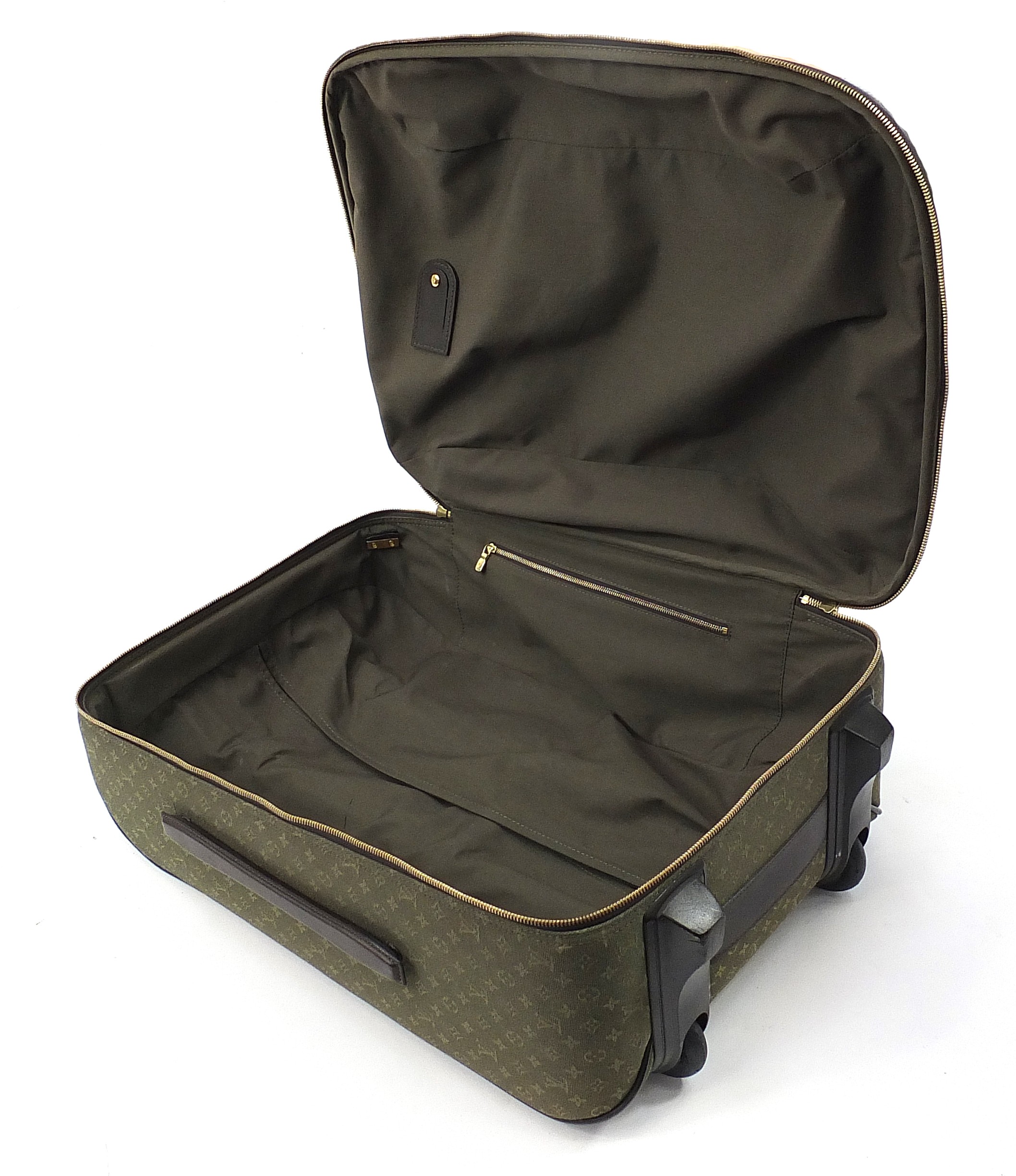 Louis Vuitton Pegase green monogrammed canvas trolley travel suitcase, serial number SP0062, 57cm - Image 6 of 11
