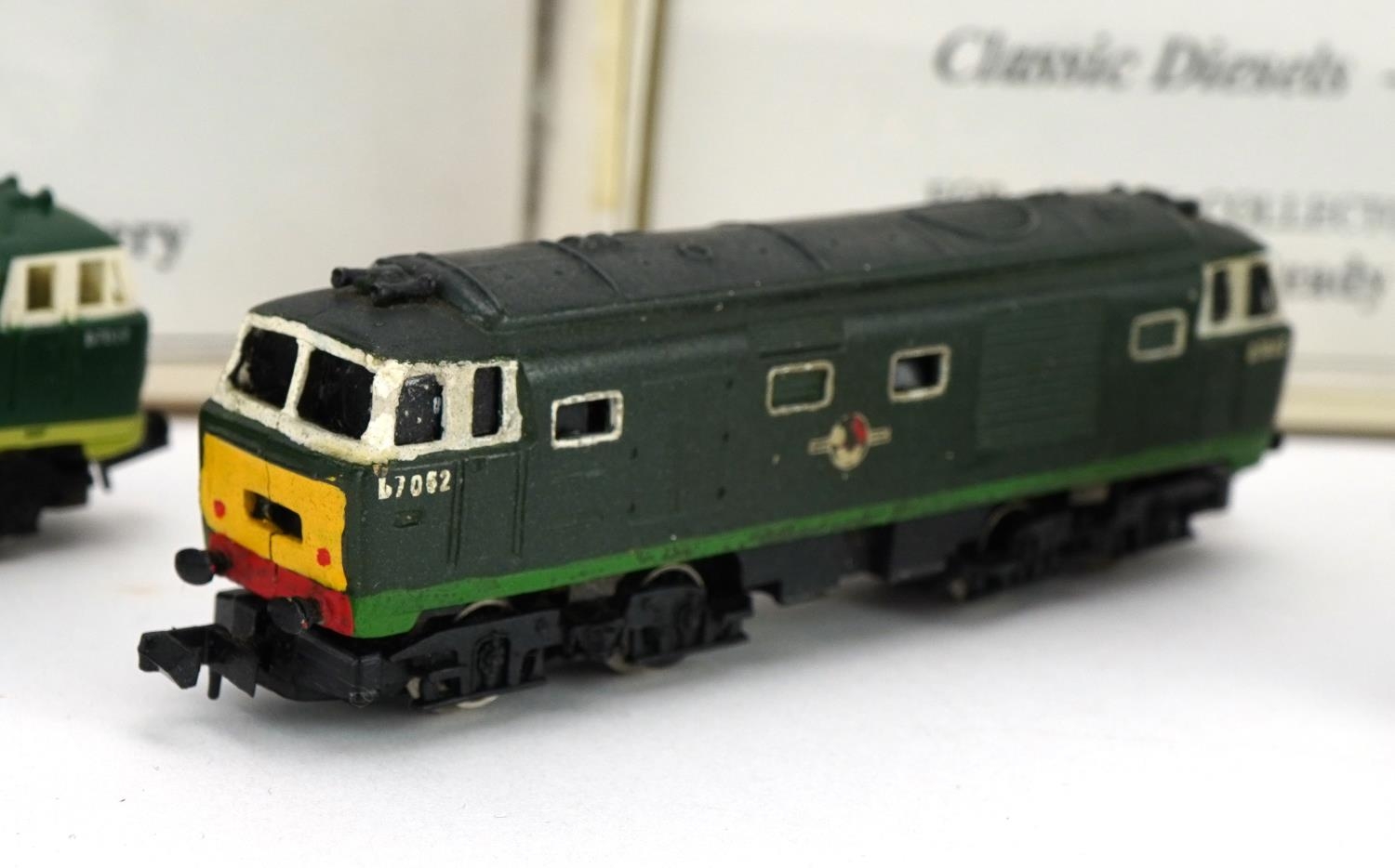 Four N gauge model railway locomotives with boxes including Graham Farish and Silver Fox - Image 4 of 5