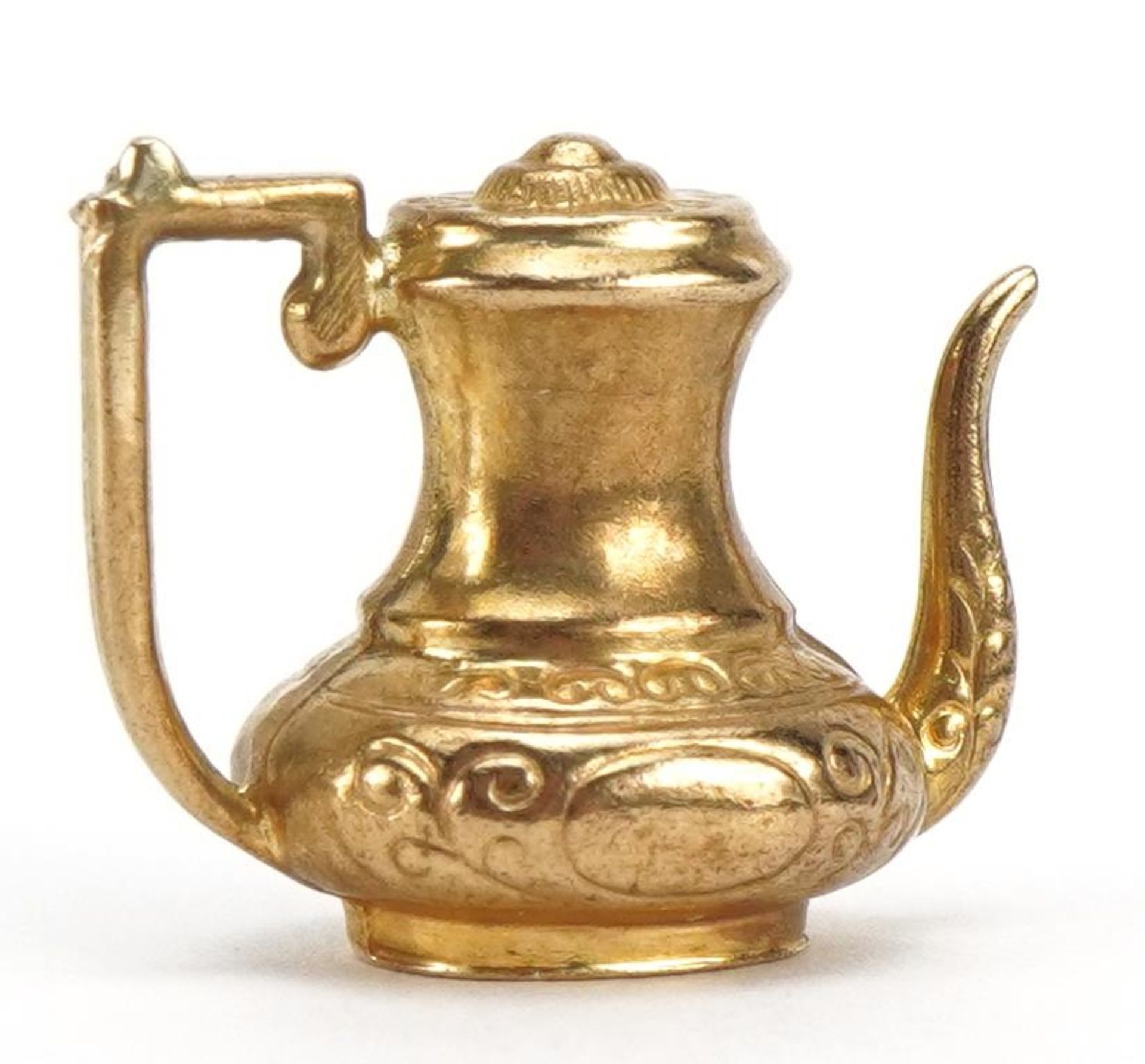 9ct gold teapot charm, 2.4cm wide, 2.2g - Image 2 of 3