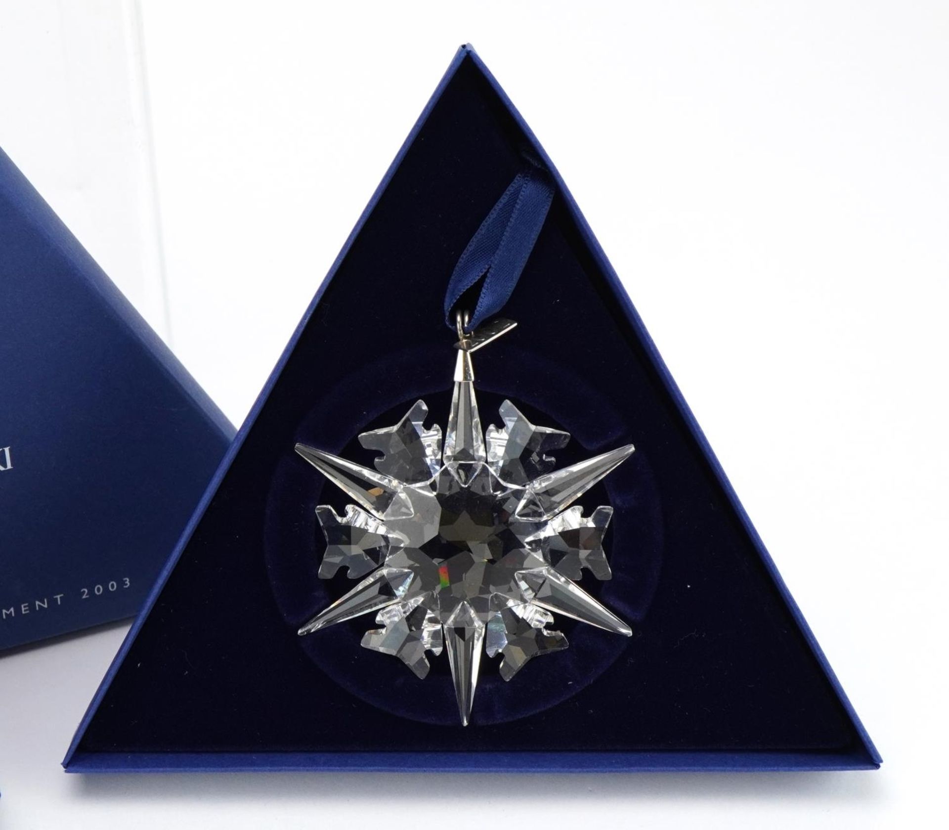 Two Swarovski Crystal Christmas ornaments with boxes comprising dates 2002 and 2003 - Image 3 of 4