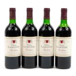 Four bottles of 1993 Chateau Lamothe Bordeaux red wine