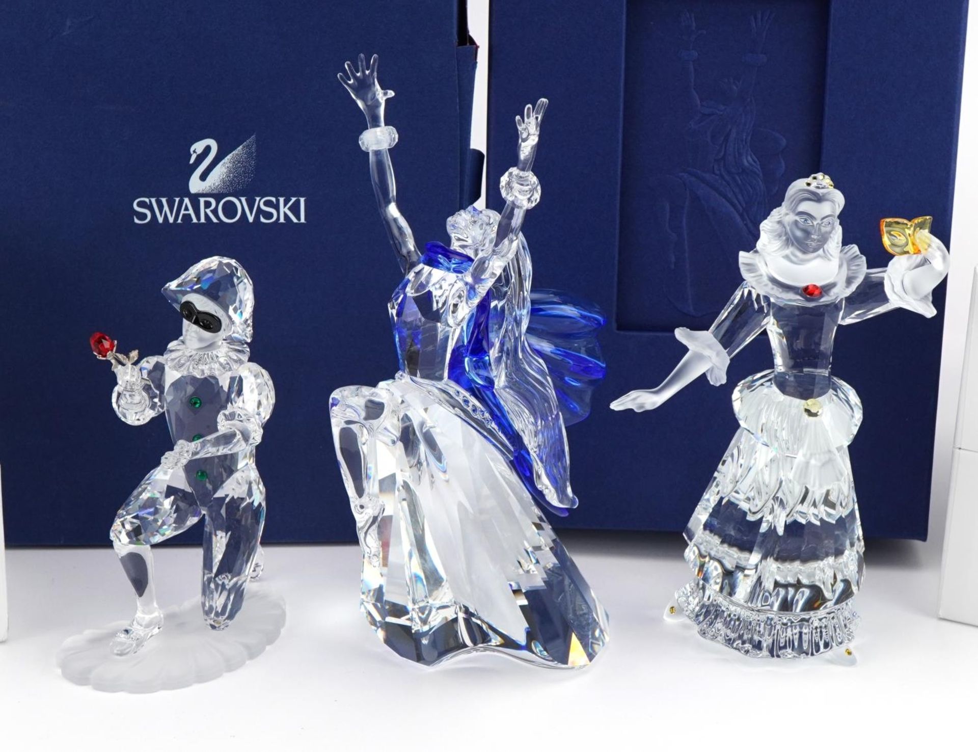 Three Swarovski Crystal figures with boxes including Magic of Dance, the largest 21cm high - Image 2 of 5