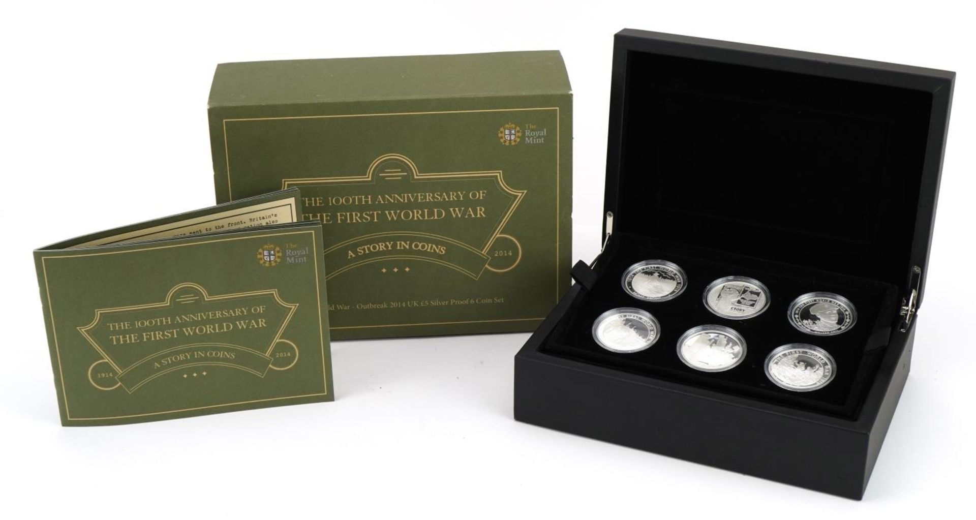 The 100th Anniversary of The First World War by The Royal Mint, 2014 five pound silver proof six