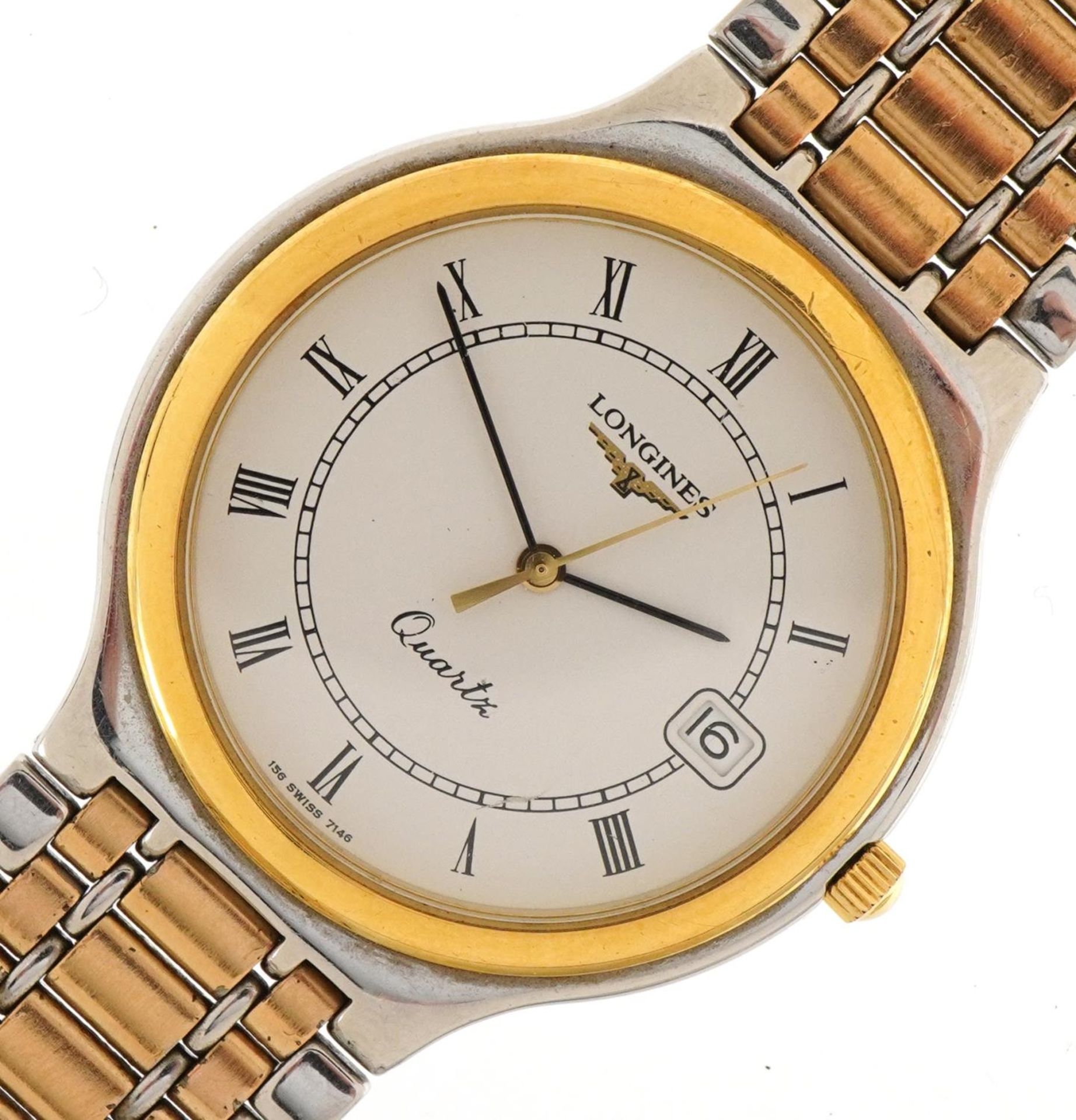 Longines, gentlemen's Longines quartz Flagship wristwatch, the case numbered 24775732 7146, 32mm