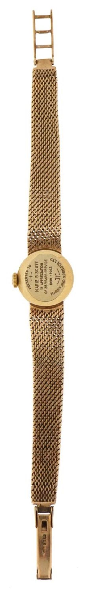 Ladies Longines 9ct gold wristwatch with 9ct gold strap, housed in a Longines box, the case 18mm - Image 3 of 8