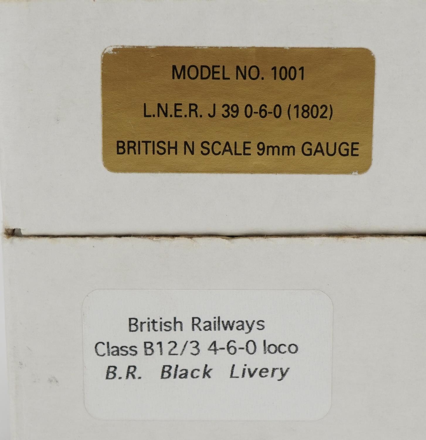 Two Union Mills Models N gauge model railway locomotives and tenders with boxes comprising BR - Image 5 of 5