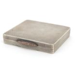 Art Deco silver cigarette case with engine turned decoration and hinged lid, Birmingham 1930, 5.
