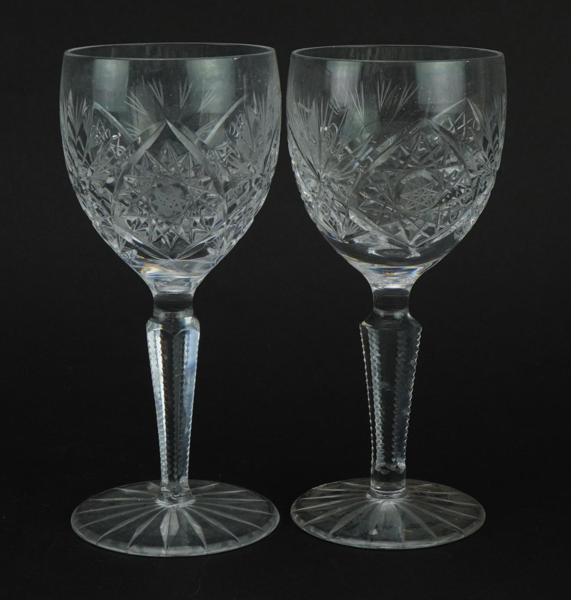 Set of ten cut crystal glasses, 15.5cm high - Image 4 of 6