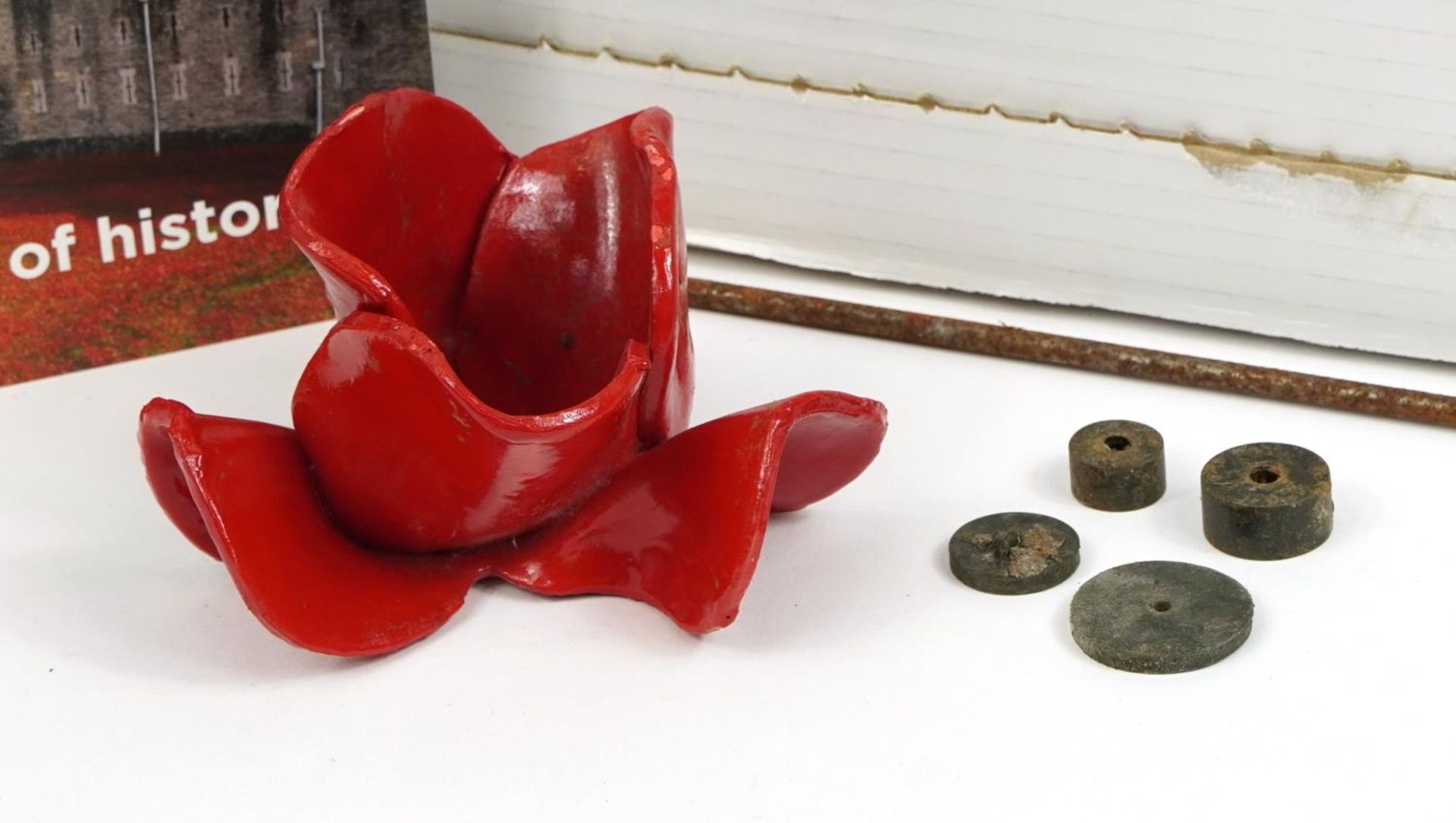 Paul Cummins ceramic poppy made for the art installation Blood, Sweat, Lands and Seas of Red at - Bild 2 aus 2