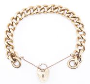 VINTAGE HALLMARKED 9CT GOLD CURB LINK BRACELET