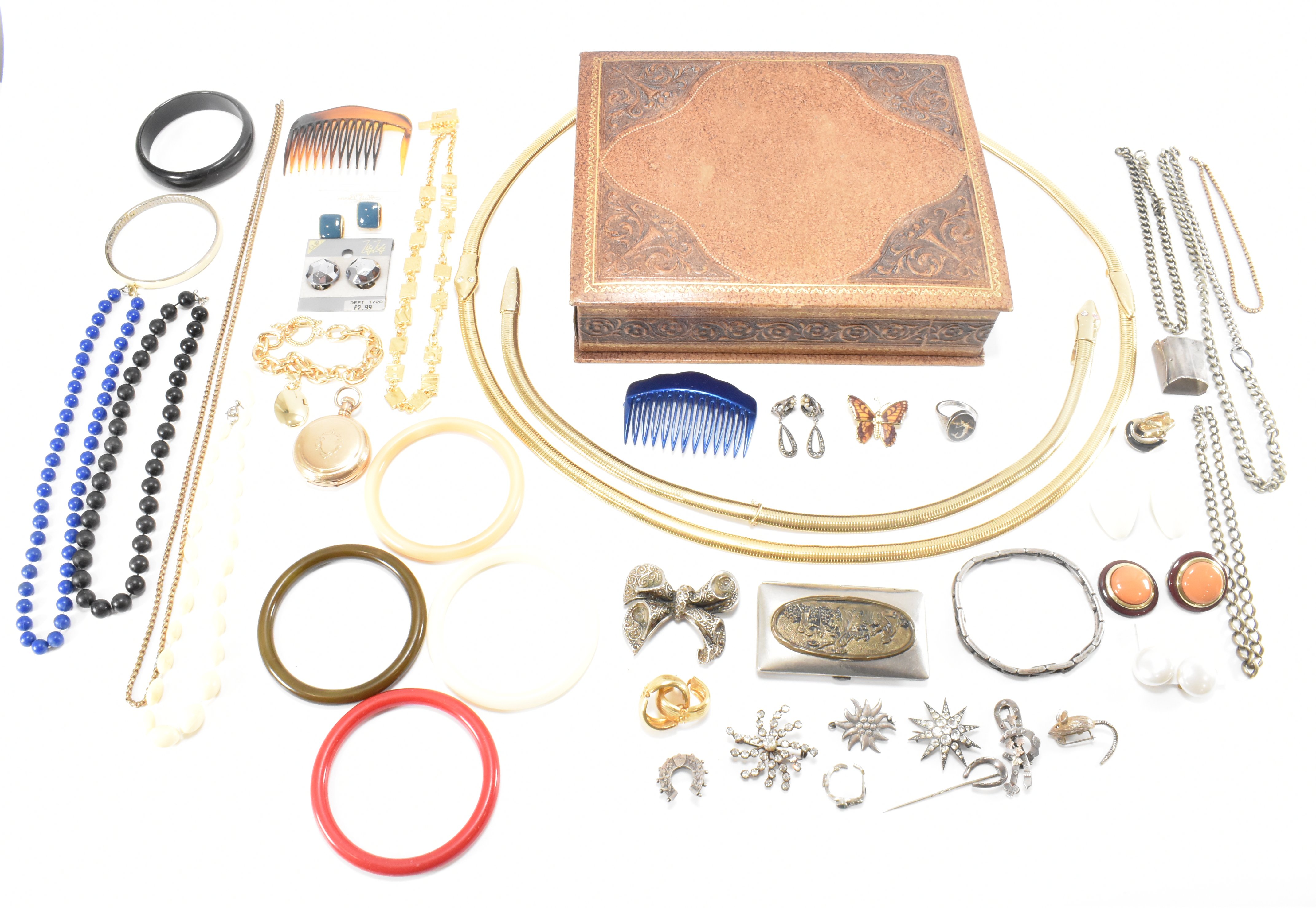 COLLECTION OF SILVER & COSTUME JEWELLERY