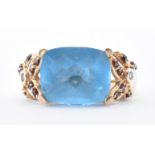 14CT GOLD & TOPAZ STONE DRESS RING