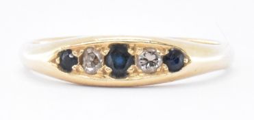 VICTORIAN 18CT GOLD SAPPHIRE & DIAMOND RING