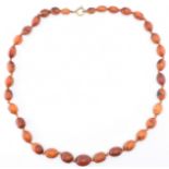 AMBER BEADED NECKLACE