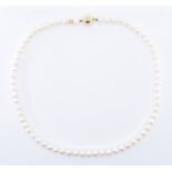 SCHOEFFEL PEARL & 18CT GOLD NECKLACE