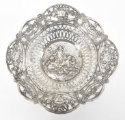 VINTAGE CONTINENTAL SILVER BON BON DISH