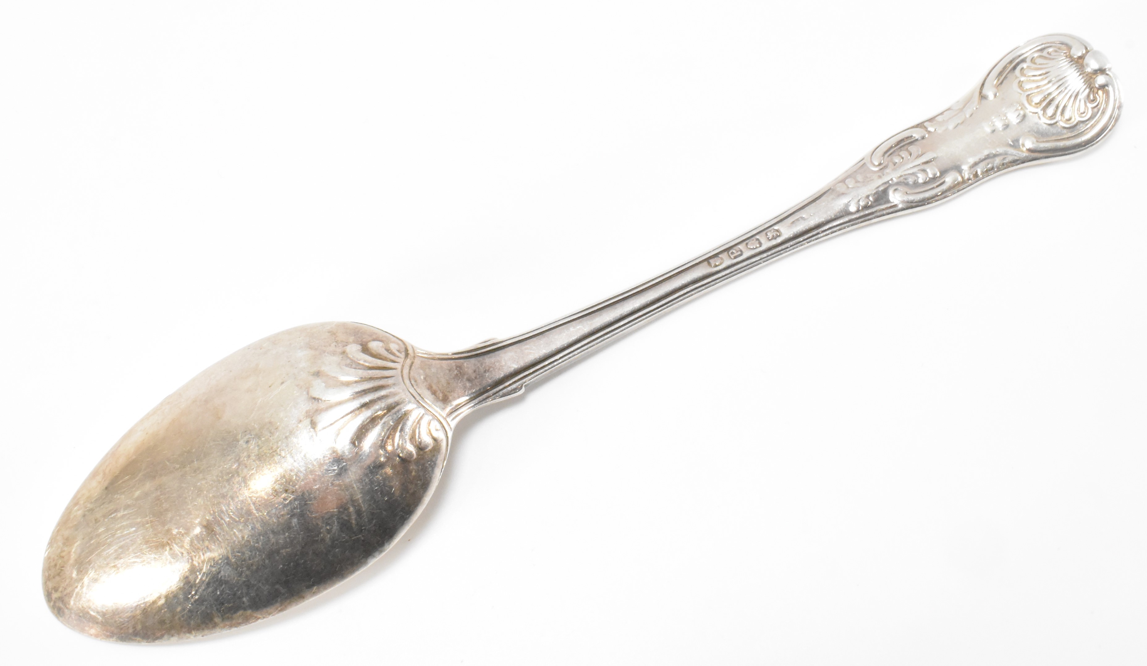 GEORGE III SILVER HALLMARKED SHELL PATTERN SPOON - Image 2 of 3