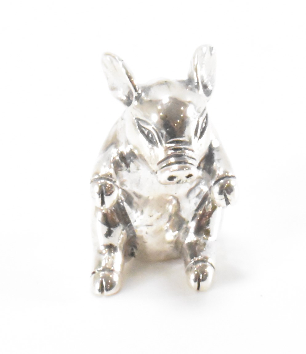 SILVER PIN CUSHION IN THE FORM OF A PIG - Image 4 of 4