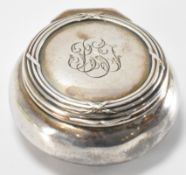 FRENCH SILVER LIDDED POT