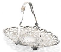CHINESE EXPORT SILVER BLOSSOM BASKET