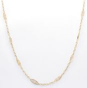 18CT GOLD FANCY LINK NECKLACE CHAIN