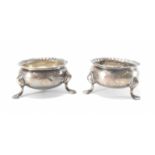 PAIR OF EARLY 20TH CENTURY SILVER HALLMARKED TABLE SALTS
