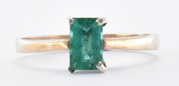 HALLMARKED 9CT GOLD & EMERALD RING