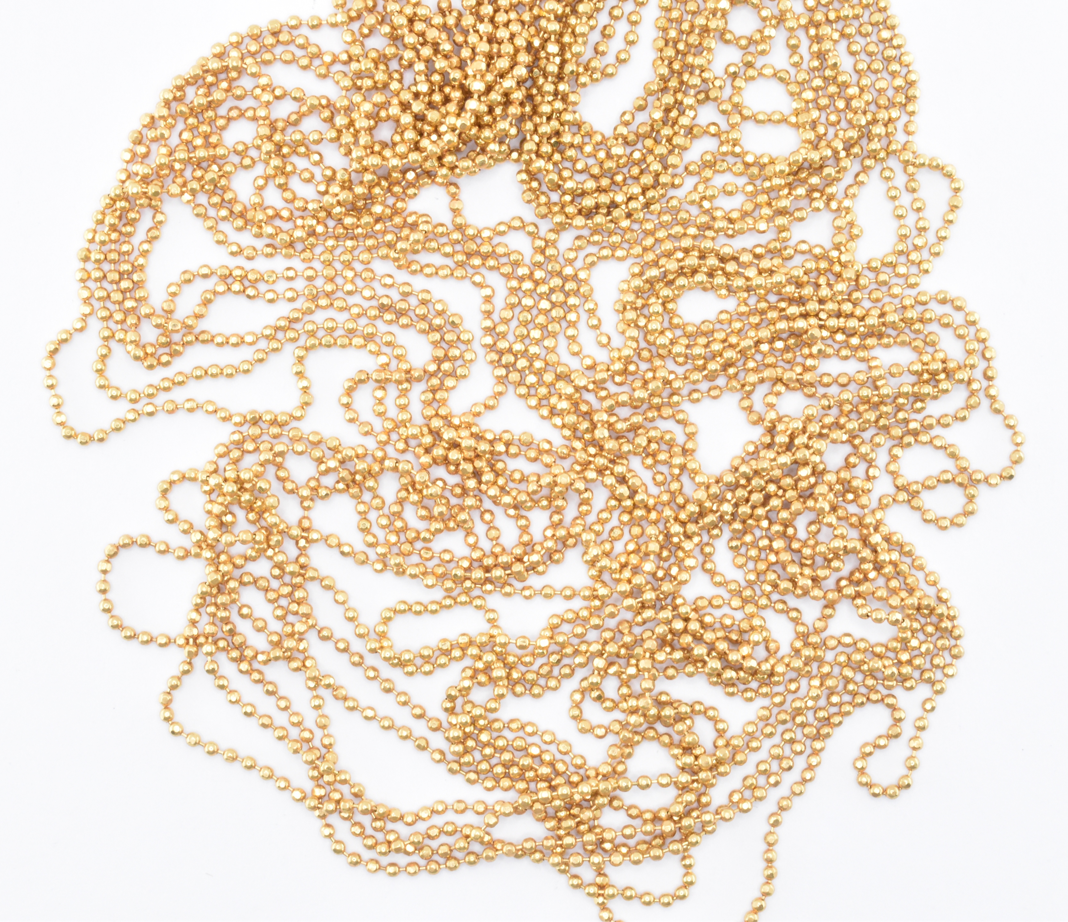 14K CONTINENTAL GOLD EIGHT STRING NECKLACE - Image 5 of 6