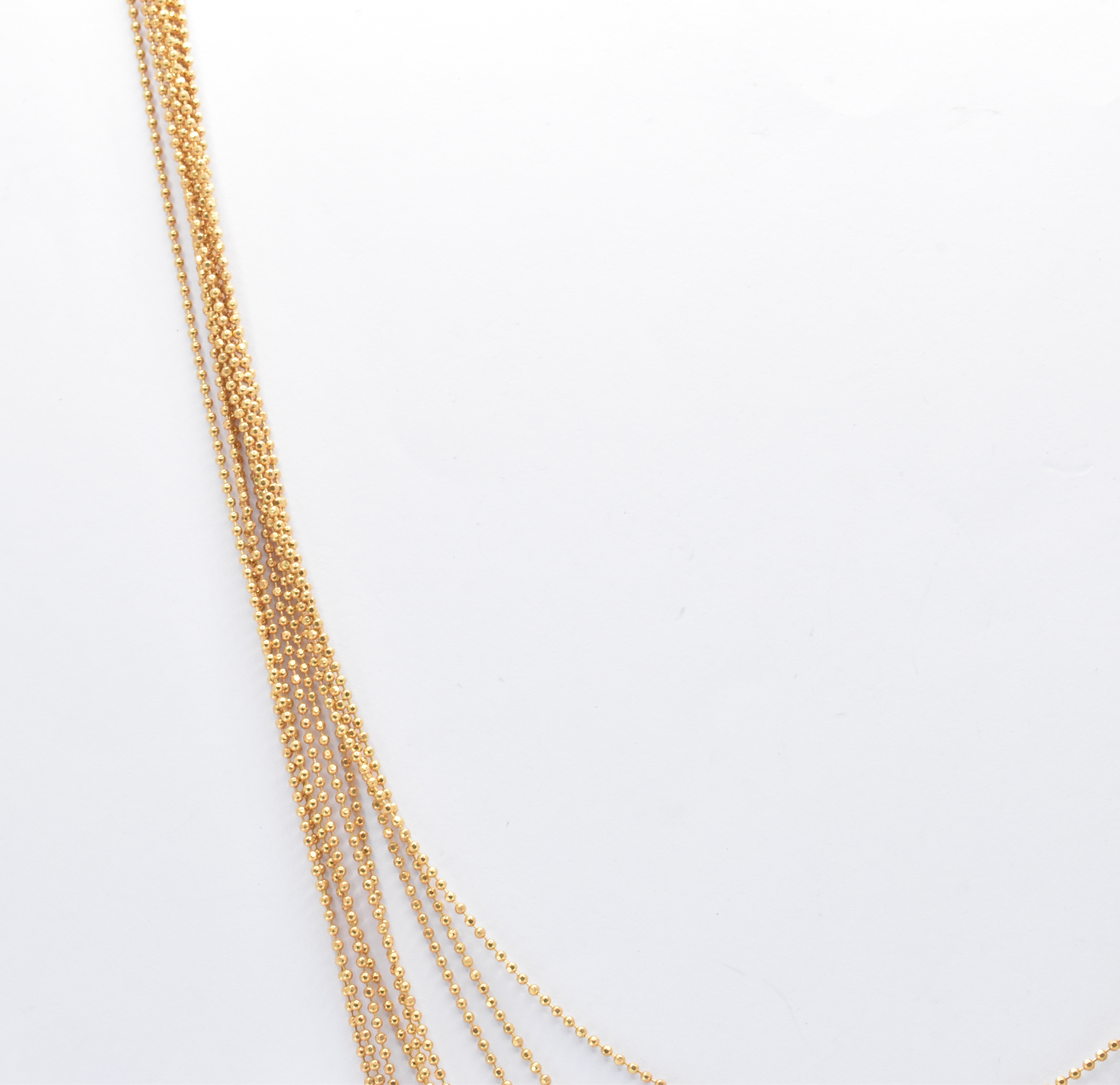 14K CONTINENTAL GOLD EIGHT STRING NECKLACE - Image 3 of 6