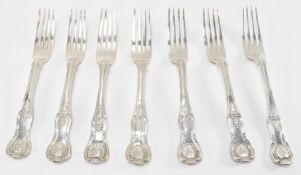 COLLECTION OF HALLMARKED SILVER VICTORIAN DINNER FORKS
