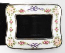 HALLMARKED SILVER & ENAMEL BELT BUCKLE