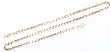 9CT GOLD FLAT CURB LINK NECKLACE