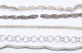 ASSORTMENT OF SILVER NECKLACES