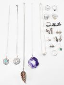 COLLECTION OF SILVER JEWELLERY