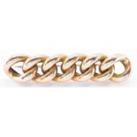 VICTORIAN 15CT GOLD CURB LINK BROOCH