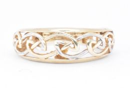 HALLMARKED 9CT GOLD DOME TOP BAND RING