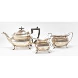 EDWARDIAN WALKER & HALL SILVER HALLMARKED TEA SET