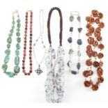 COLLECTION OF VINTAGE BEADED NECKLACES