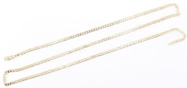 9CT GOLD ITALIAN CURB LINK CHAIN NECKLACE
