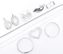 COLLECTION OF SILVER JEWELLERY