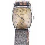 EARLY 20TH CENTURY ROTARY GENTS TANK FACE WRISTWATCH
