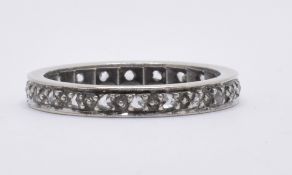 9CT WHITE STONE ETERNITY RING